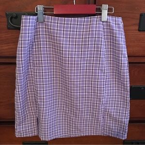 Lightweight Purple Plaid Skirt SHEIN, Size XS